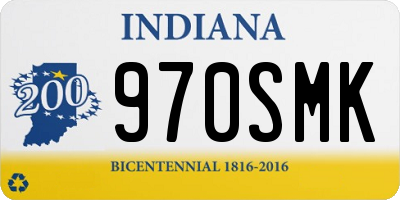 IN license plate 970SMK
