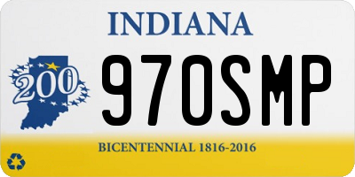 IN license plate 970SMP