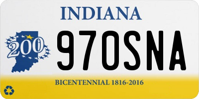 IN license plate 970SNA