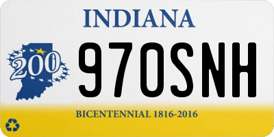 IN license plate 970SNH