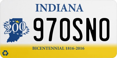 IN license plate 970SNO