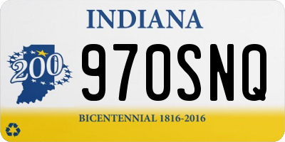IN license plate 970SNQ