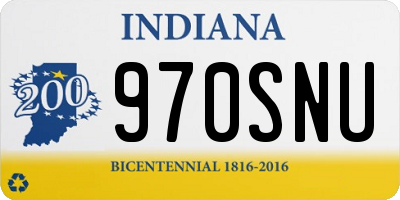 IN license plate 970SNU