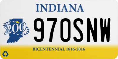 IN license plate 970SNW
