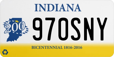 IN license plate 970SNY