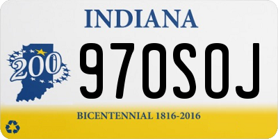 IN license plate 970SOJ