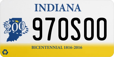 IN license plate 970SOO