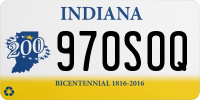 IN license plate 970SOQ