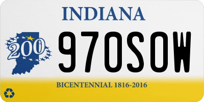 IN license plate 970SOW