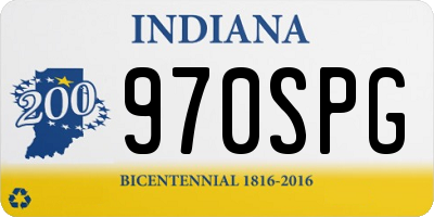 IN license plate 970SPG