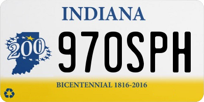 IN license plate 970SPH