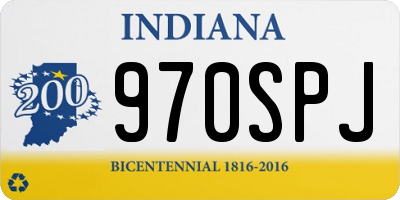 IN license plate 970SPJ