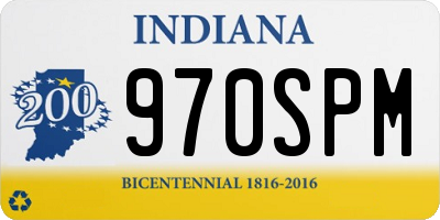 IN license plate 970SPM