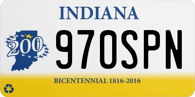 IN license plate 970SPN