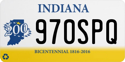 IN license plate 970SPQ