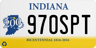 IN license plate 970SPT