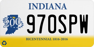 IN license plate 970SPW