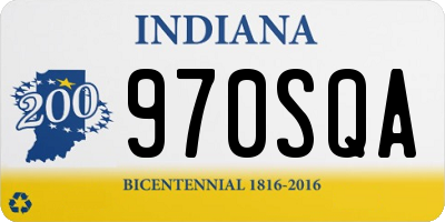 IN license plate 970SQA