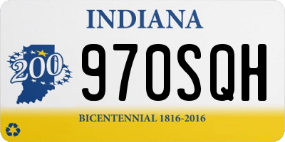 IN license plate 970SQH