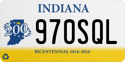 IN license plate 970SQL