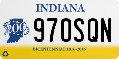 IN license plate 970SQN