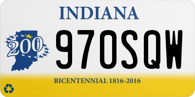 IN license plate 970SQW