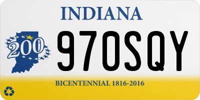 IN license plate 970SQY
