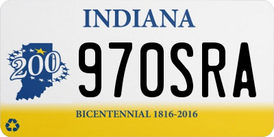 IN license plate 970SRA