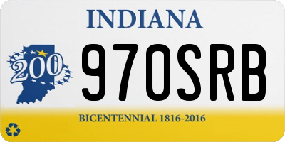 IN license plate 970SRB