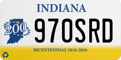 IN license plate 970SRD