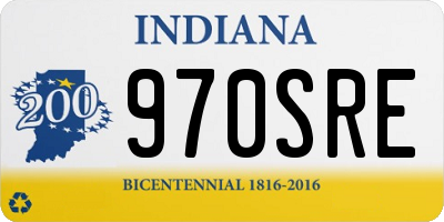 IN license plate 970SRE