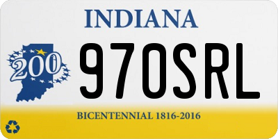 IN license plate 970SRL
