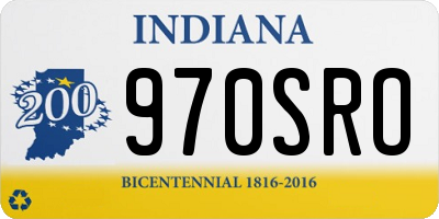 IN license plate 970SRO