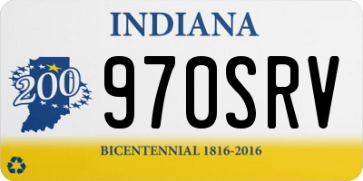 IN license plate 970SRV