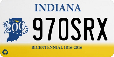 IN license plate 970SRX