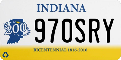 IN license plate 970SRY