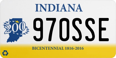 IN license plate 970SSE