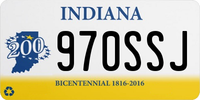 IN license plate 970SSJ