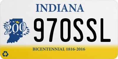 IN license plate 970SSL
