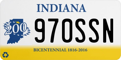 IN license plate 970SSN