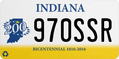 IN license plate 970SSR