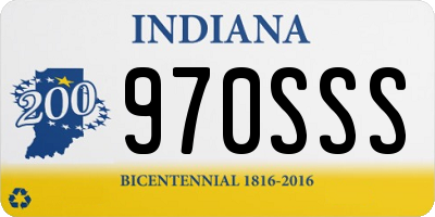 IN license plate 970SSS