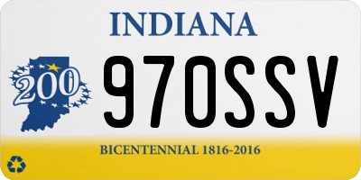 IN license plate 970SSV
