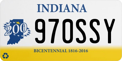 IN license plate 970SSY