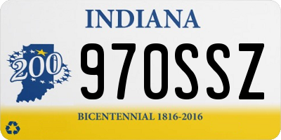 IN license plate 970SSZ