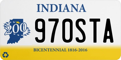 IN license plate 970STA