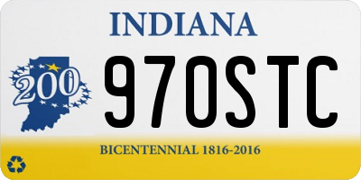 IN license plate 970STC