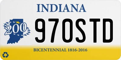 IN license plate 970STD