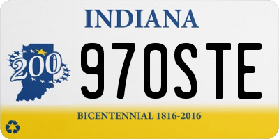 IN license plate 970STE