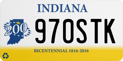 IN license plate 970STK